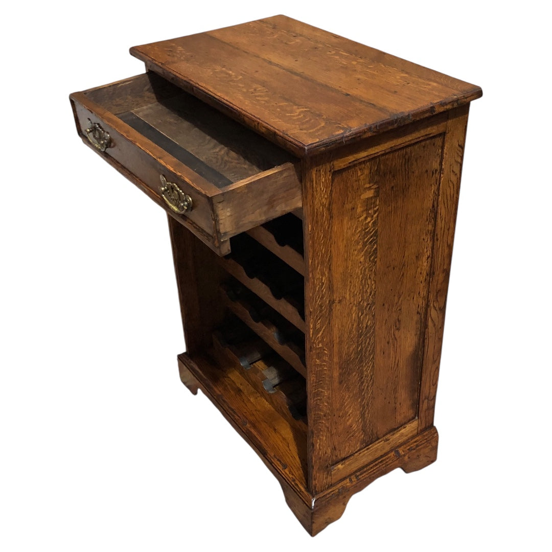 000623....Handsome Vintage Solid Oak Wine Rack