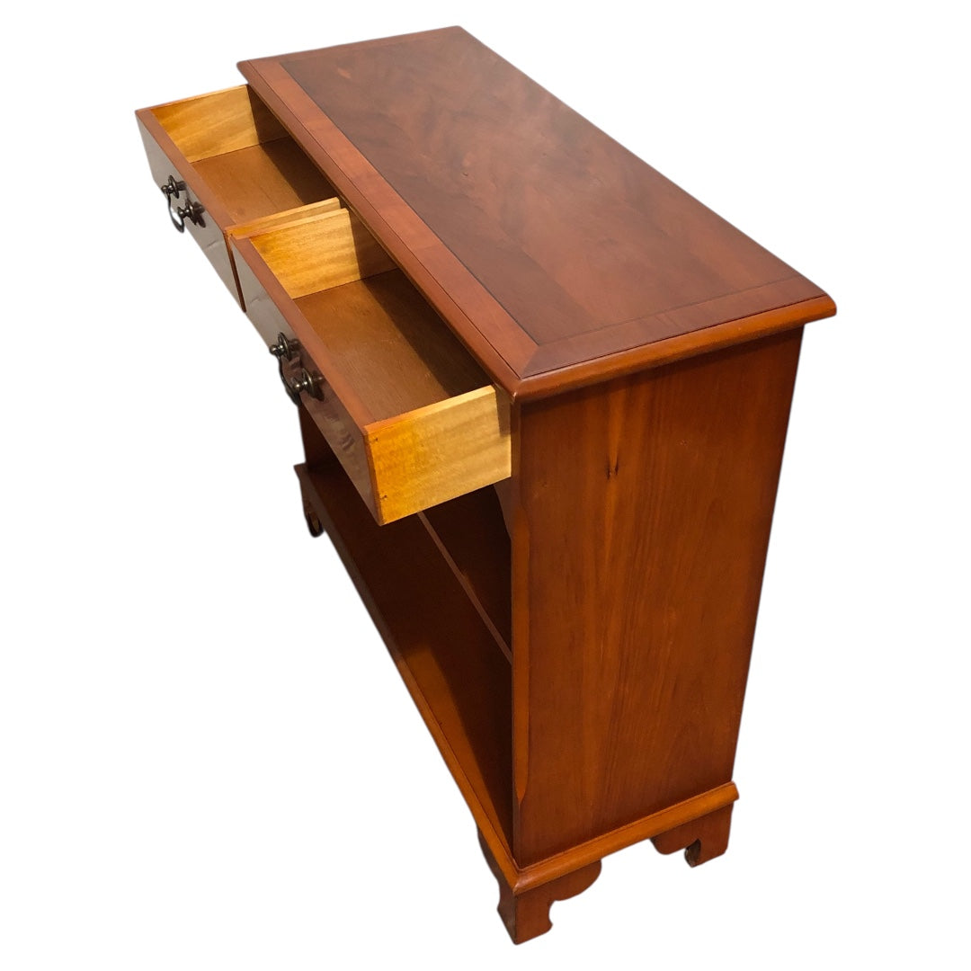 000619.... Handsome Small Vintage Yew Bookcase