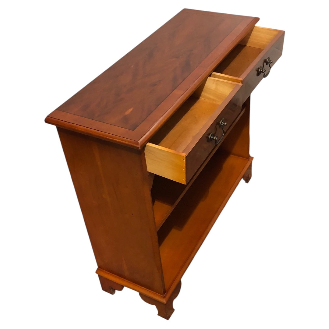 000619.... Handsome Small Vintage Yew Bookcase