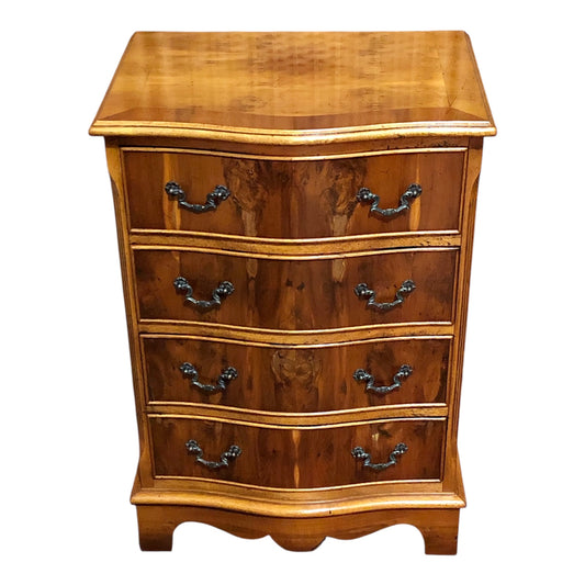 000592....Handsome Vintage Yew Bedside Chest