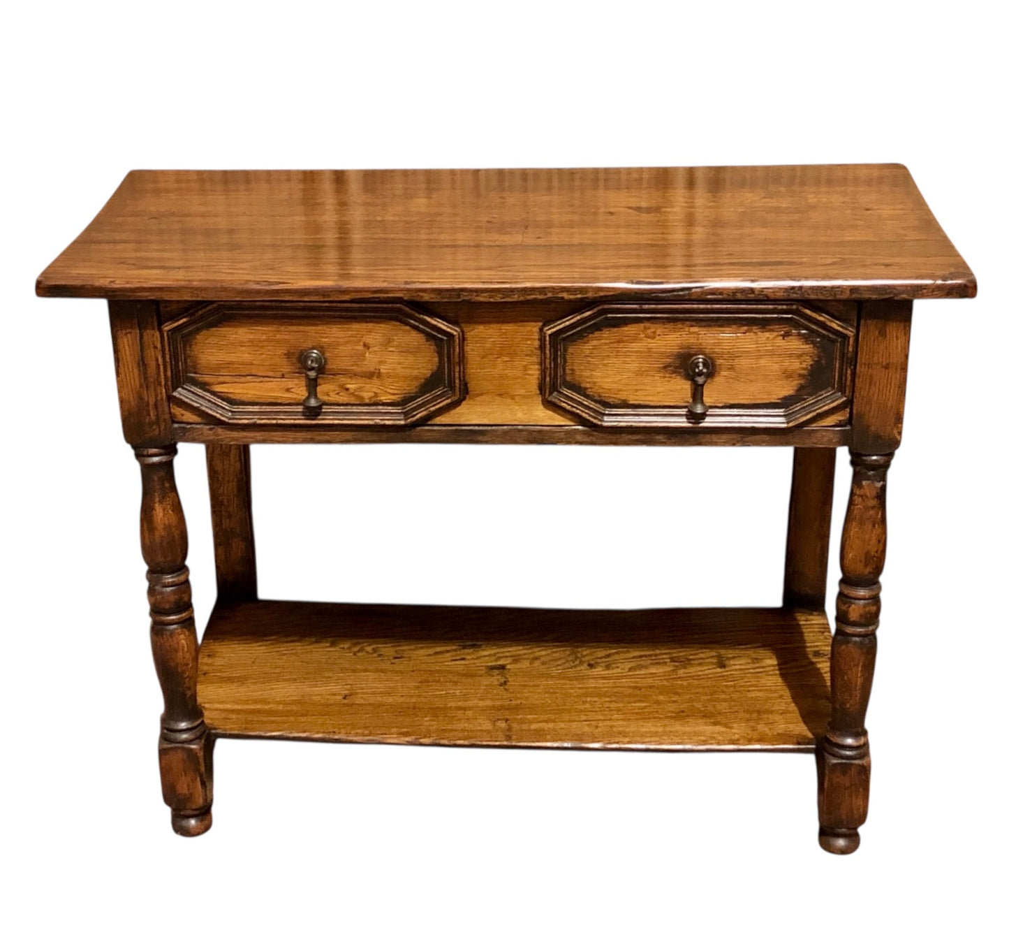 000588....Handsome Antique Jacobean Style Oak Side Table