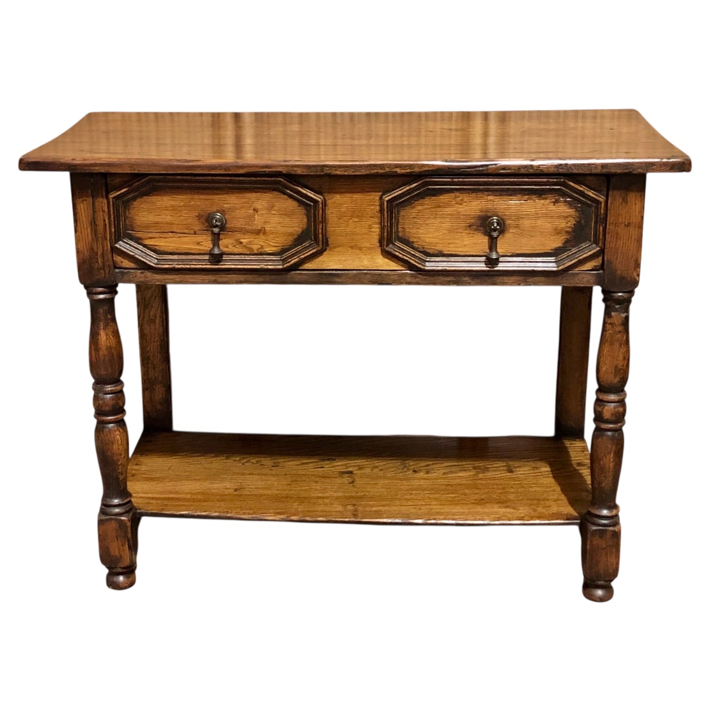 000588....Handsome Antique Jacobean Style Oak Side Table