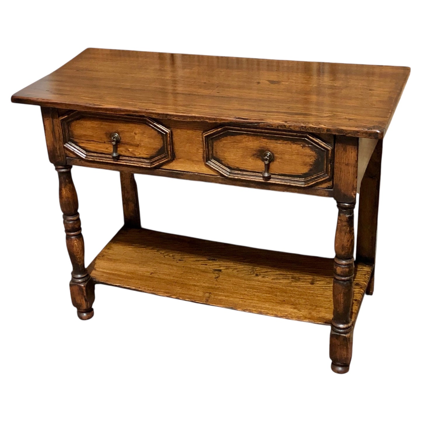 000588....Handsome Antique Jacobean Style Oak Side Table