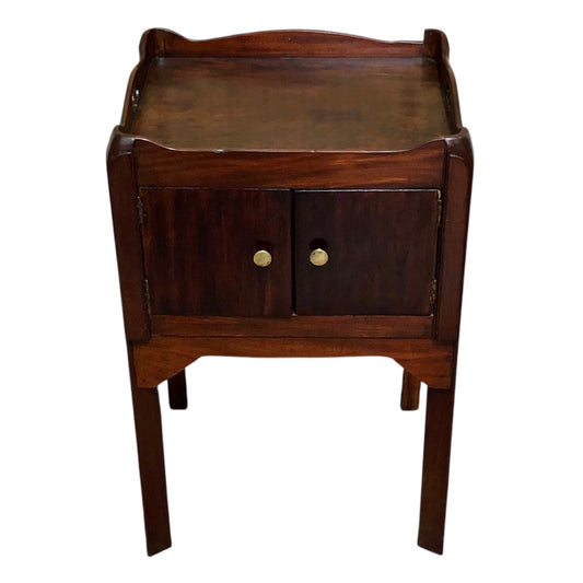 000585....Handsome Antique Mahogany Bedside Table
