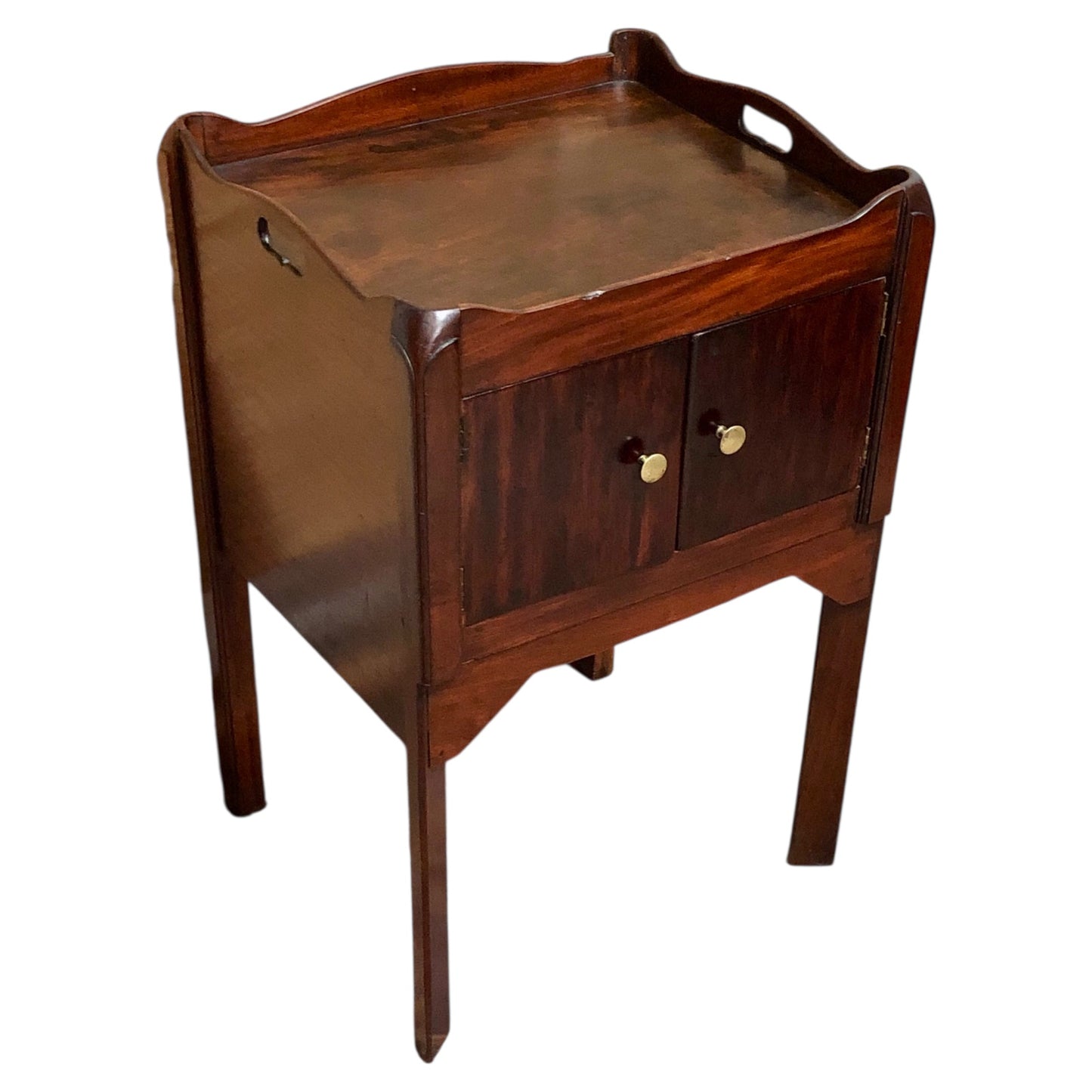 000585....Handsome Antique Mahogany Bedside Table