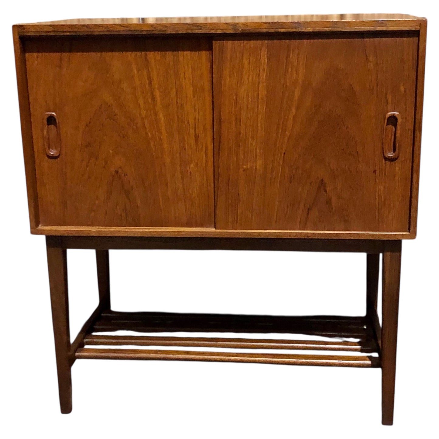 000577....Handsome Retro Teak Record Cabinet ( sold )