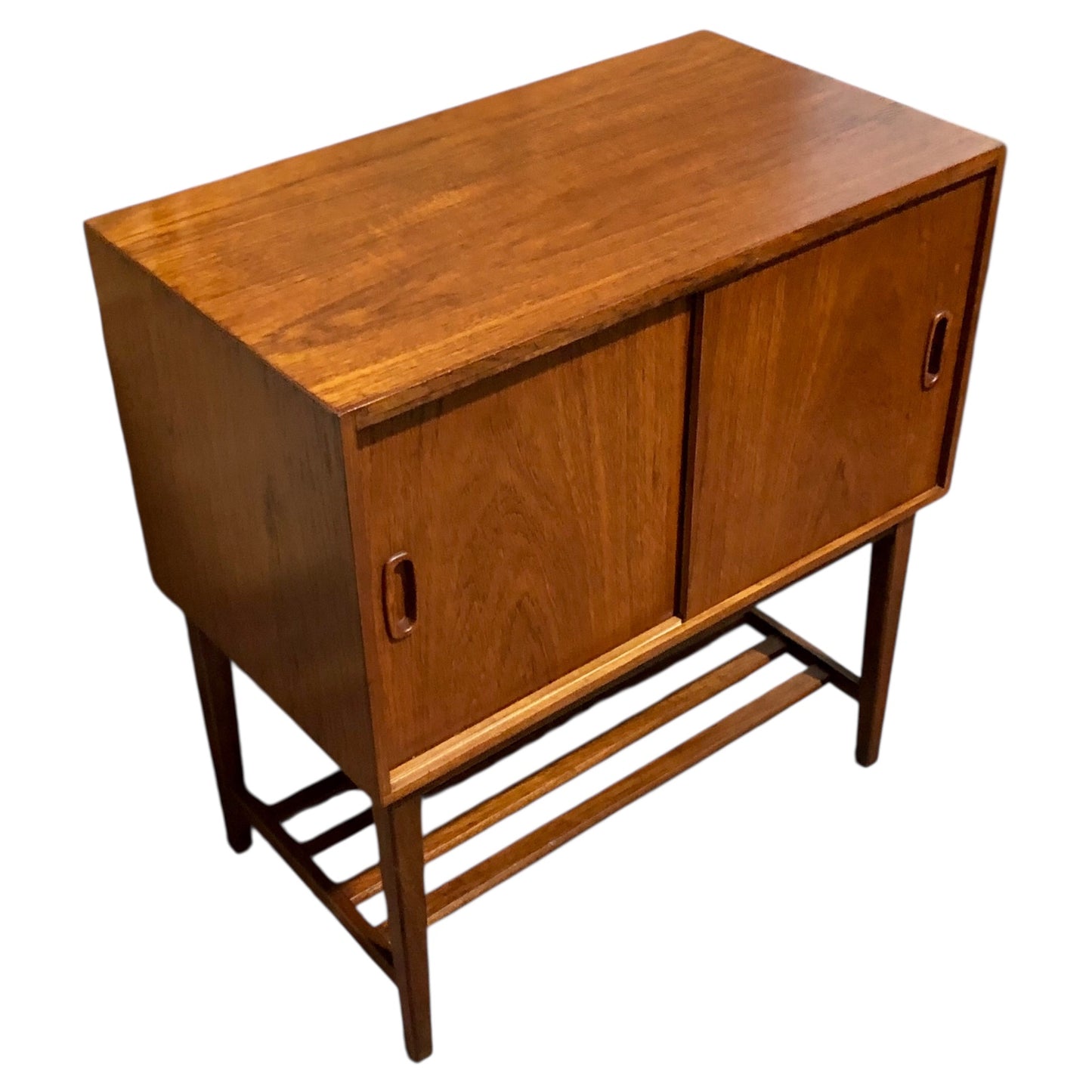 000577....Handsome Retro Teak Record Cabinet ( sold )