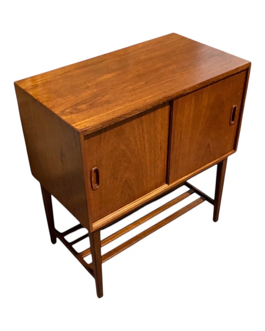 000577....Handsome Retro Teak Record Cabinet ( sold )