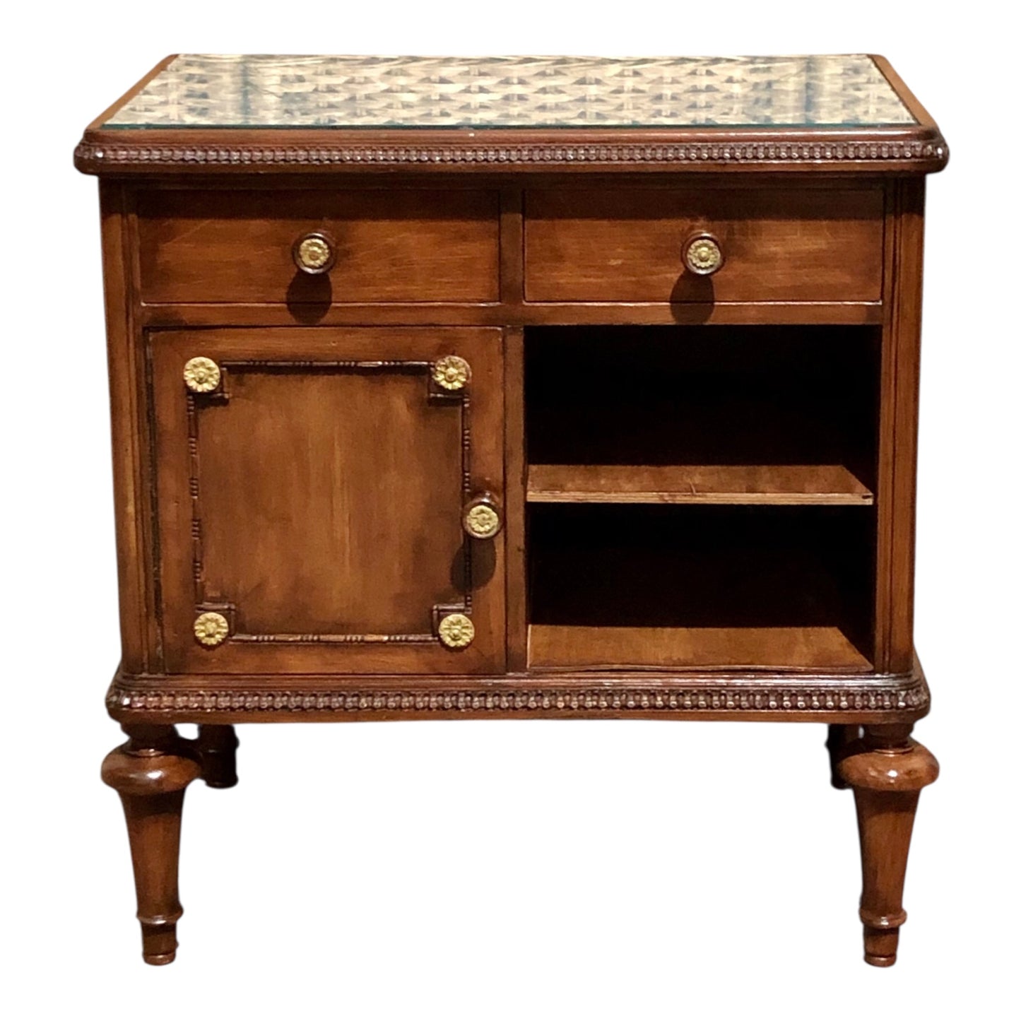 000573....Handsome Vintage French Bedside Table