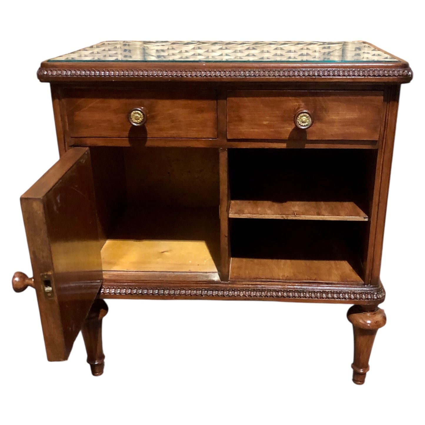 000573....Handsome Vintage French Bedside Table