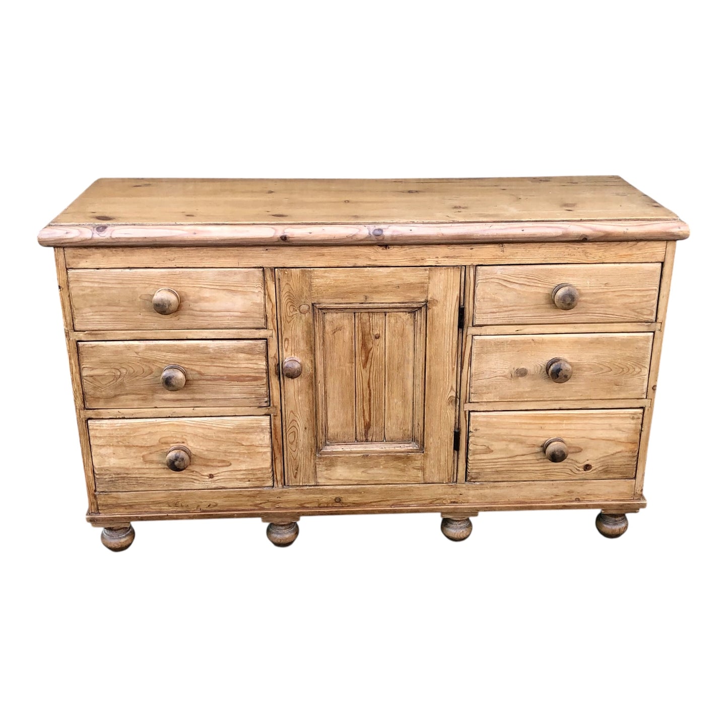 000572....Handsome Antique Pine Sideboard/Dresser Base