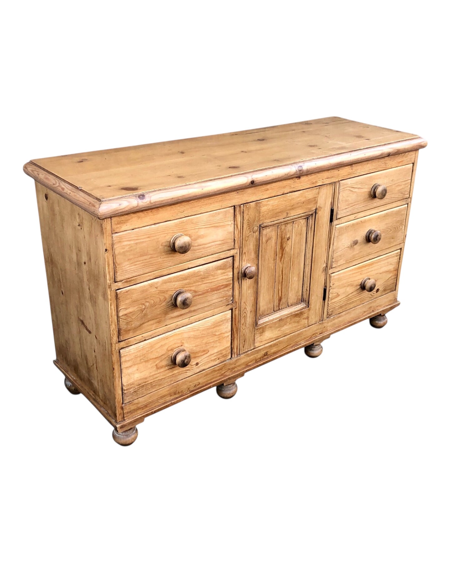 000572....Handsome Antique Pine Sideboard/Dresser Base