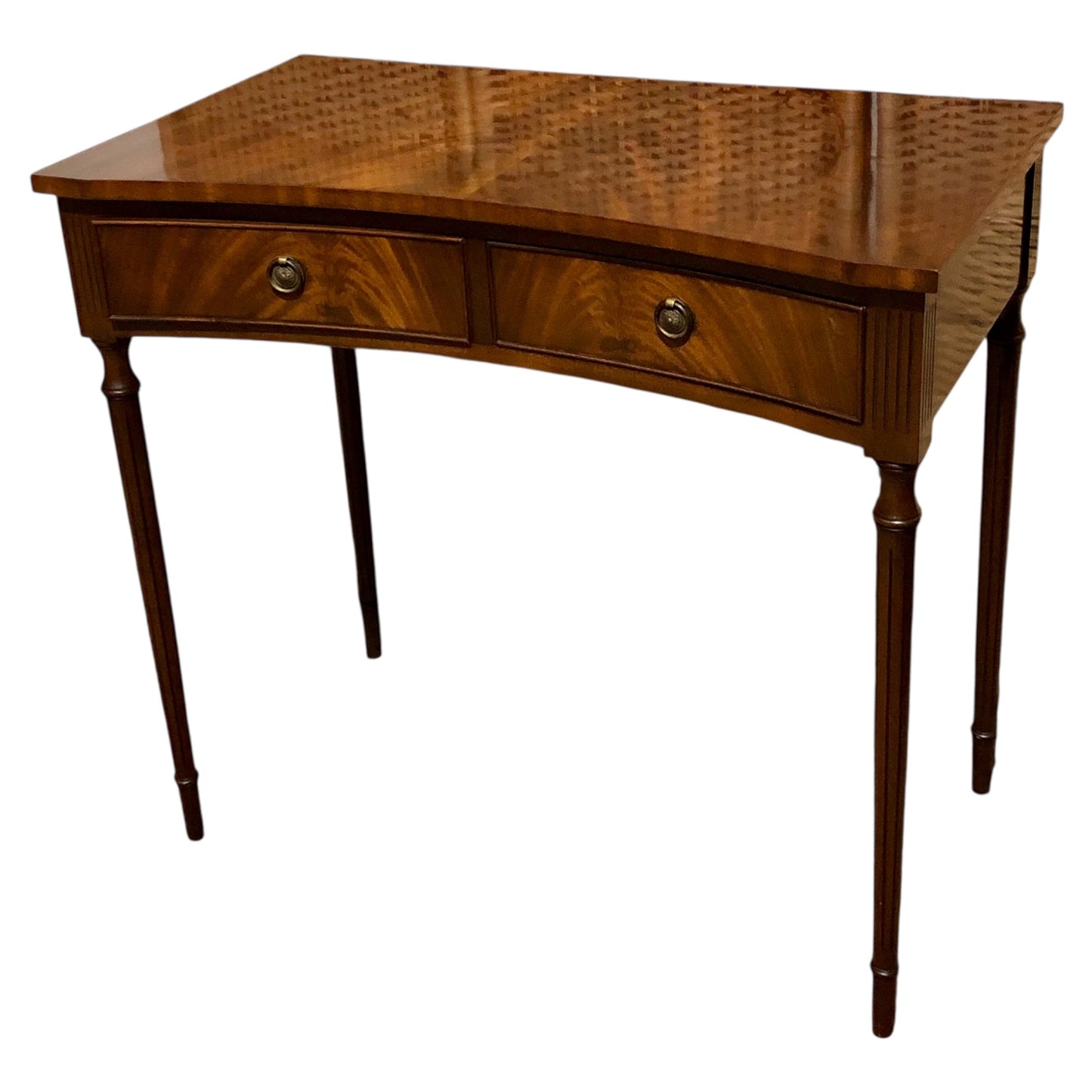 000562....Handsome Vintage Mahogany Side Or Hall Table By Reprodux ( sold )
