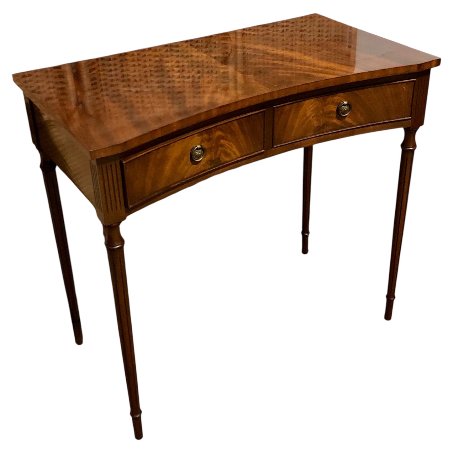 000562....Handsome Vintage Mahogany Side Or Hall Table By Reprodux ( sold )