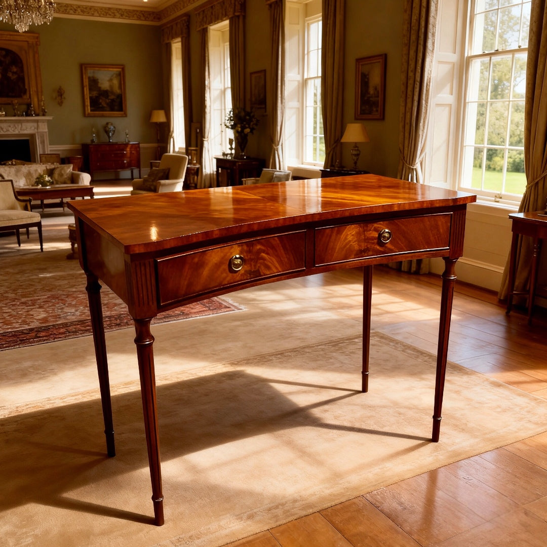 000562....Handsome Vintage Mahogany Side Or Hall Table By Reprodux ( sold )