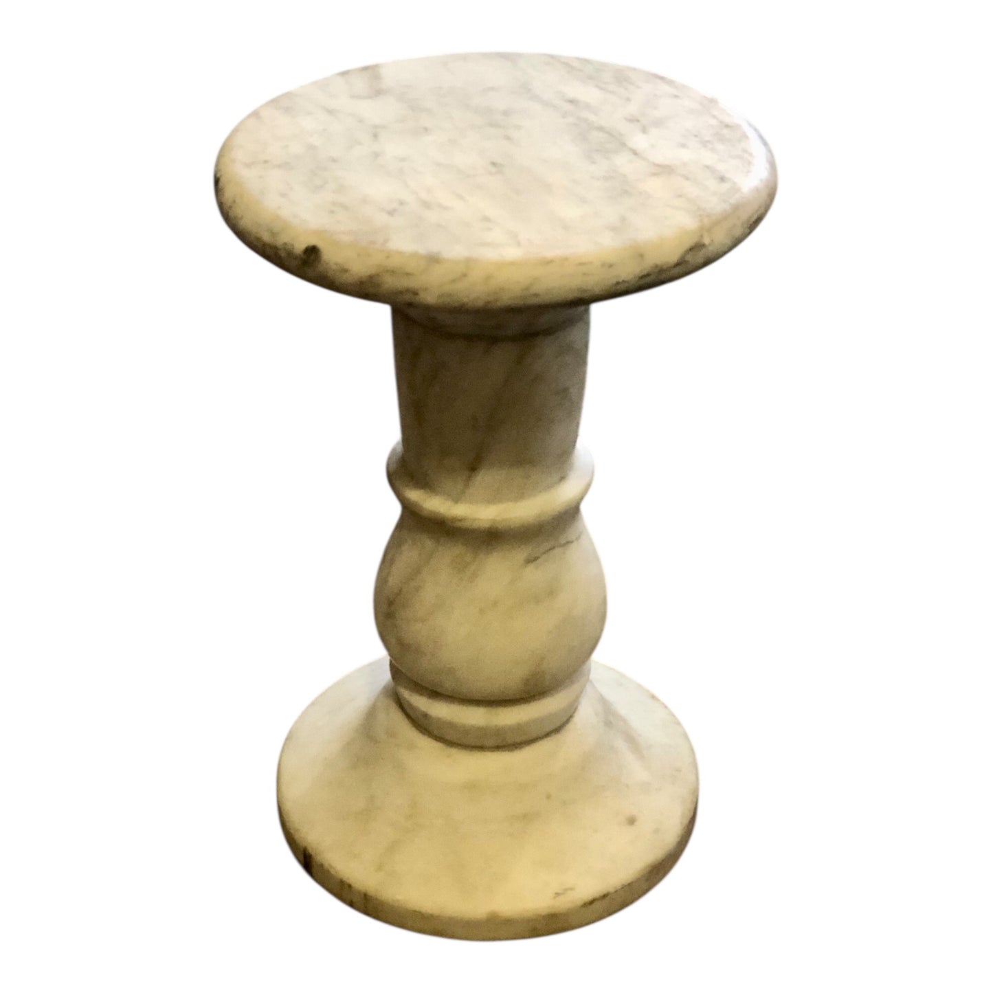 000554....Handsome Antique Off White Marble Pedestal