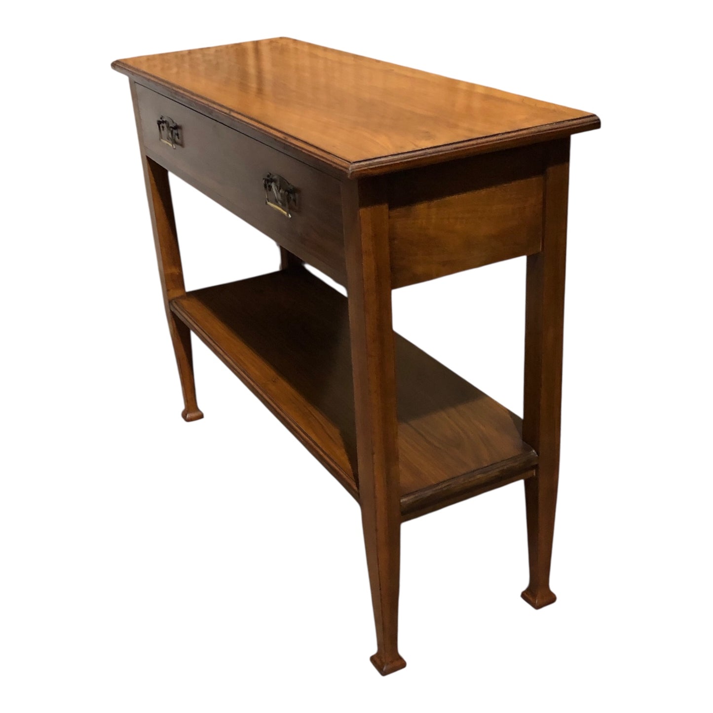 000534....Handsome Arts And Crafts Walnut Side Or Hall Table ( sold )