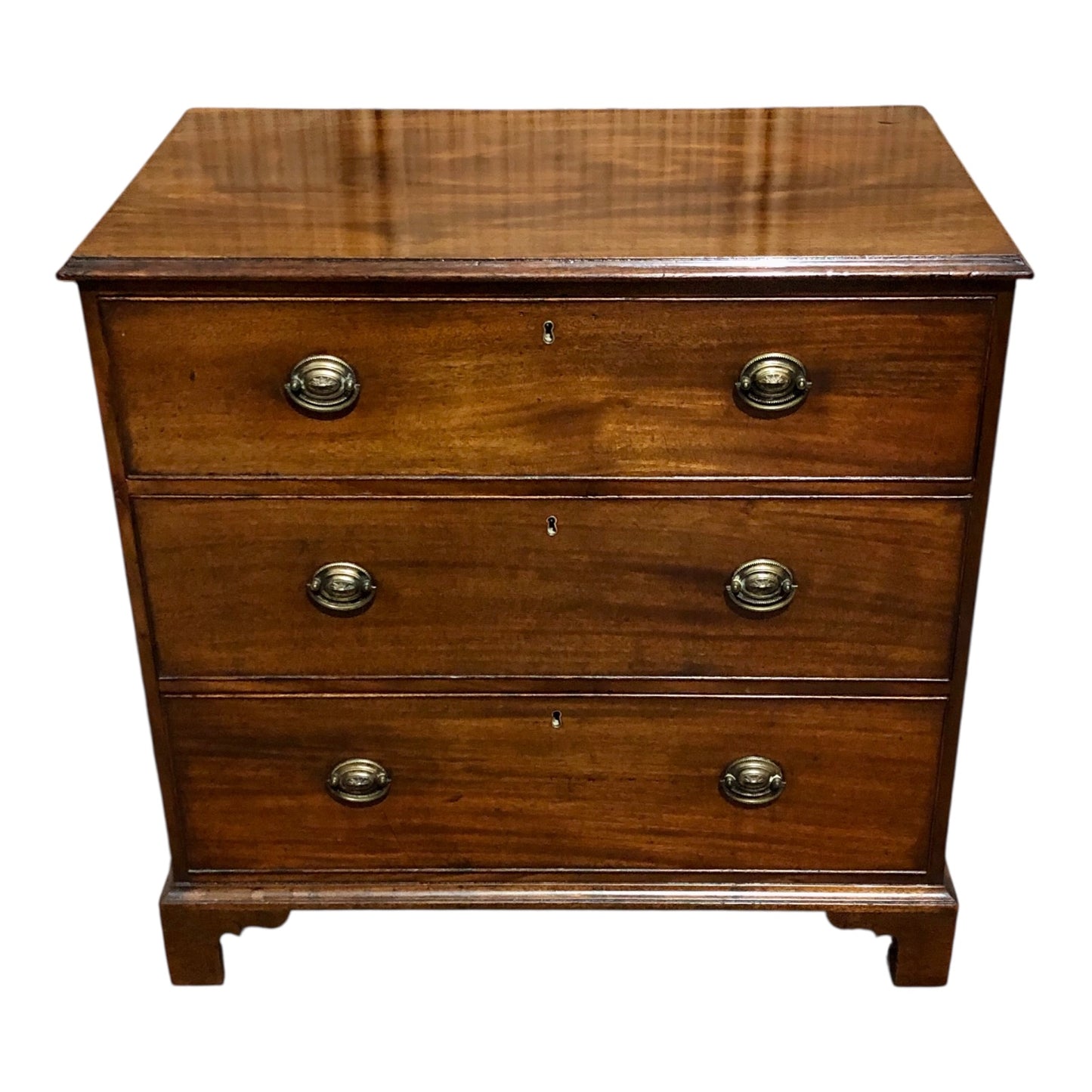 000533...Handsome Small Georgian Mahogany Chest Of Drawers ( sold )