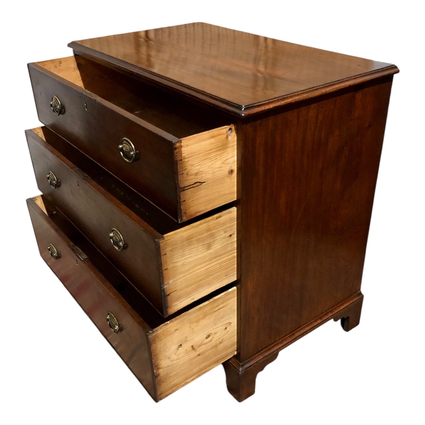 000533...Handsome Small Georgian Mahogany Chest Of Drawers ( sold )