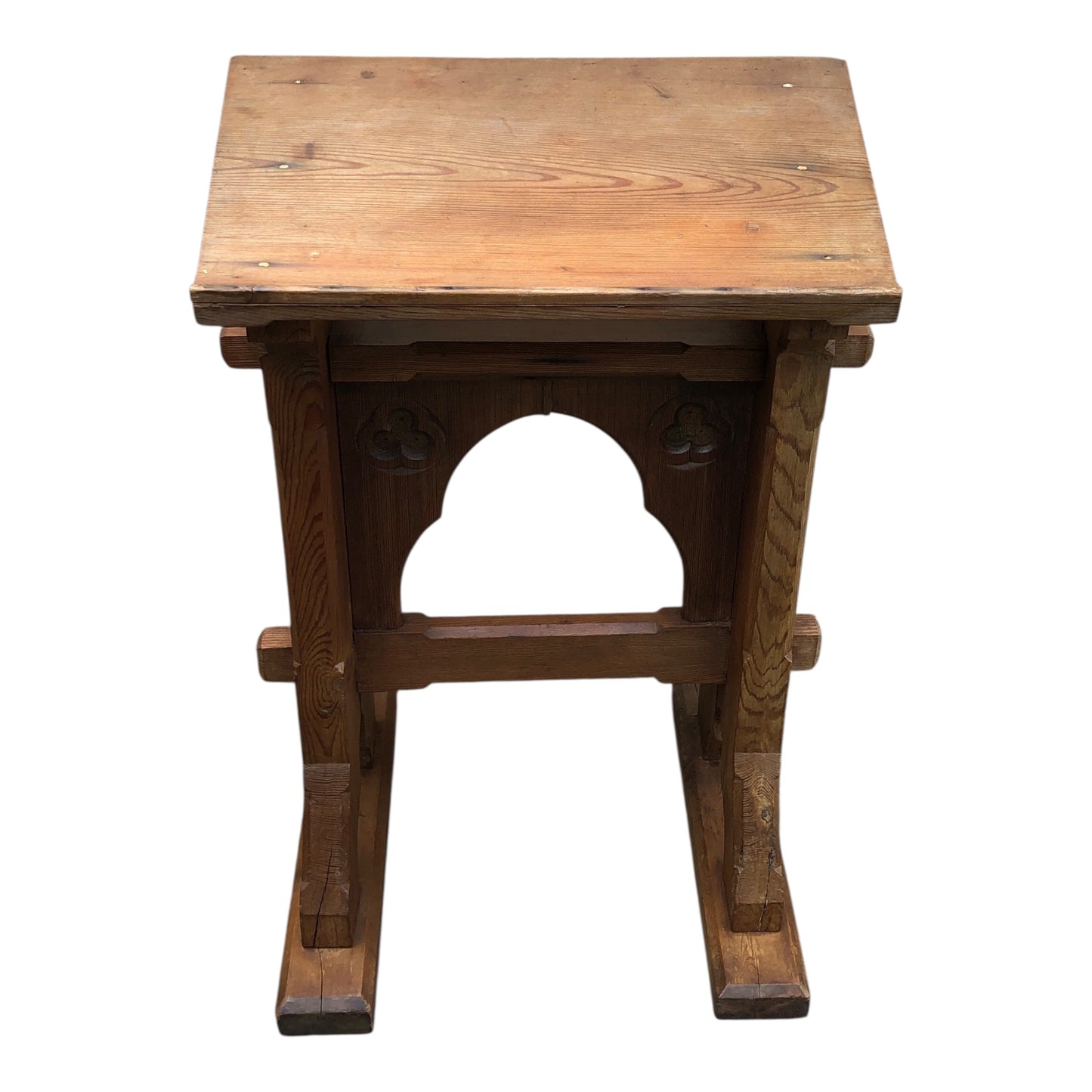 000530...Handsome Small Gothic Pine Lectern Or Book Stand