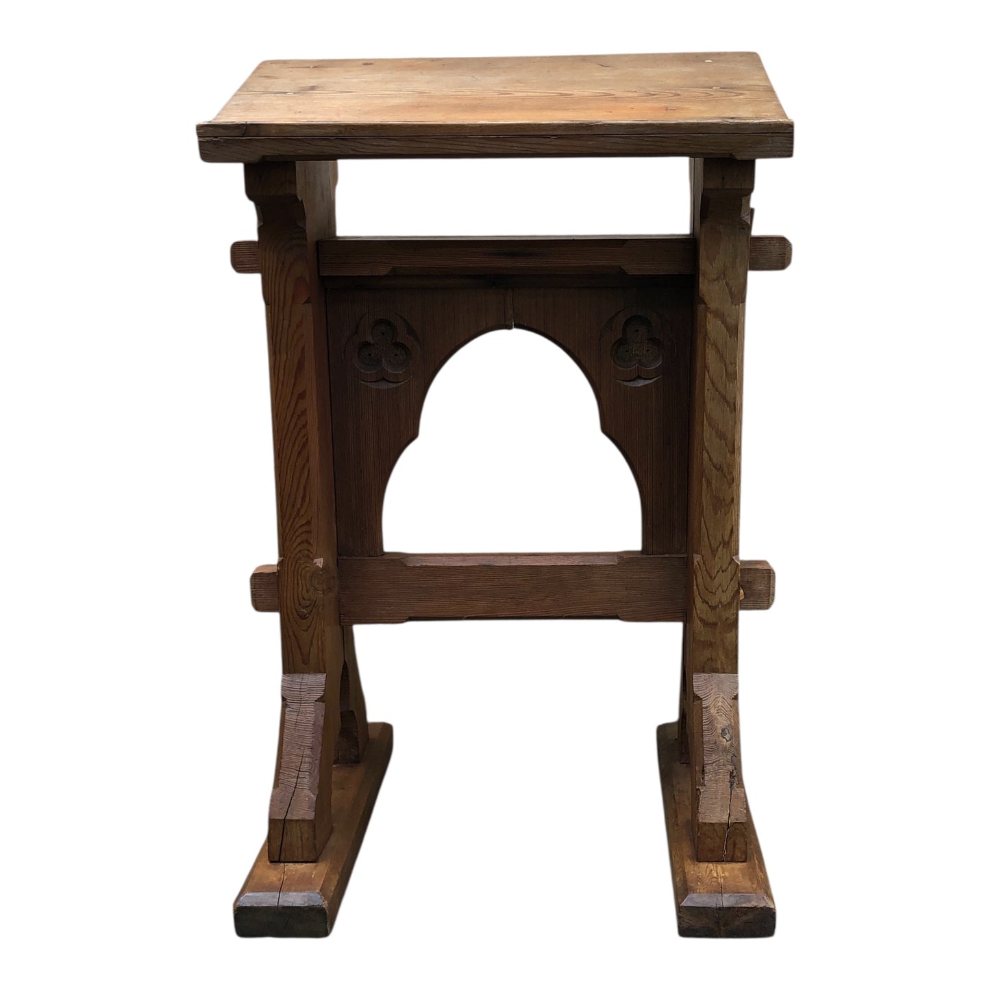 000530...Handsome Small Gothic Pine Lectern Or Book Stand