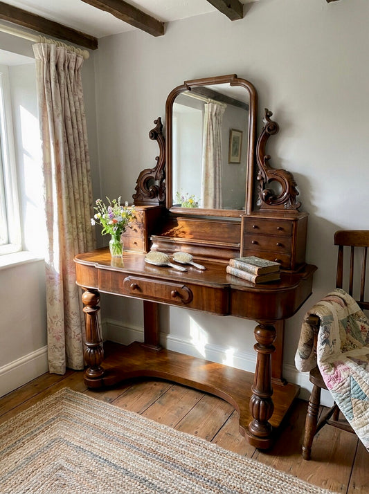000527....Handsome Antique Mahogany Duchess Dessing Table.