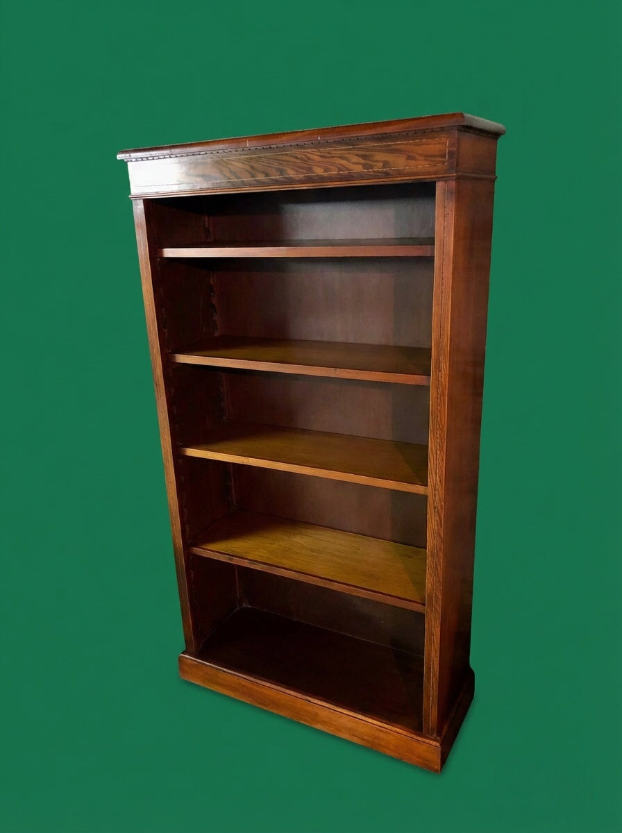 000526....Handsome Vintage Mahogany Bookcase ( sold )