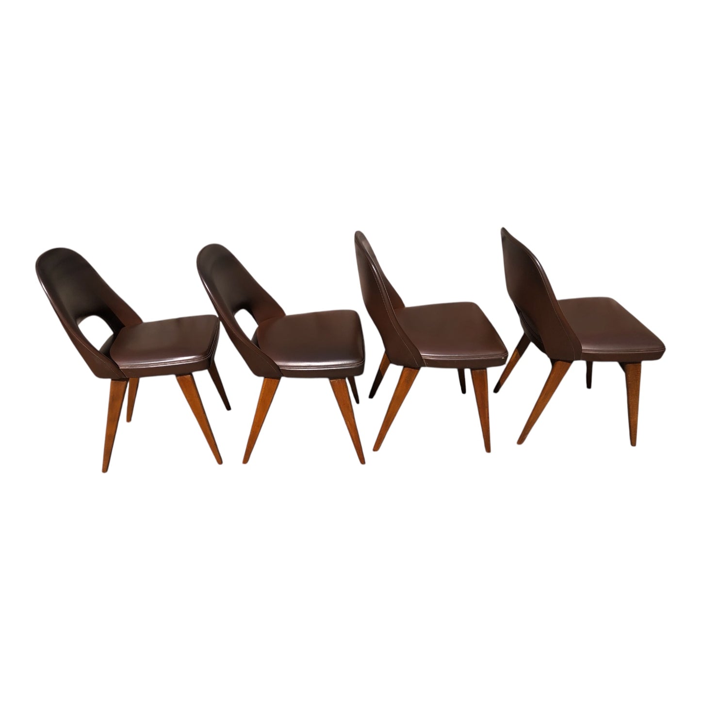 000522...Handsome Set Of Four Retro Ben Dining Chairs (Sold)