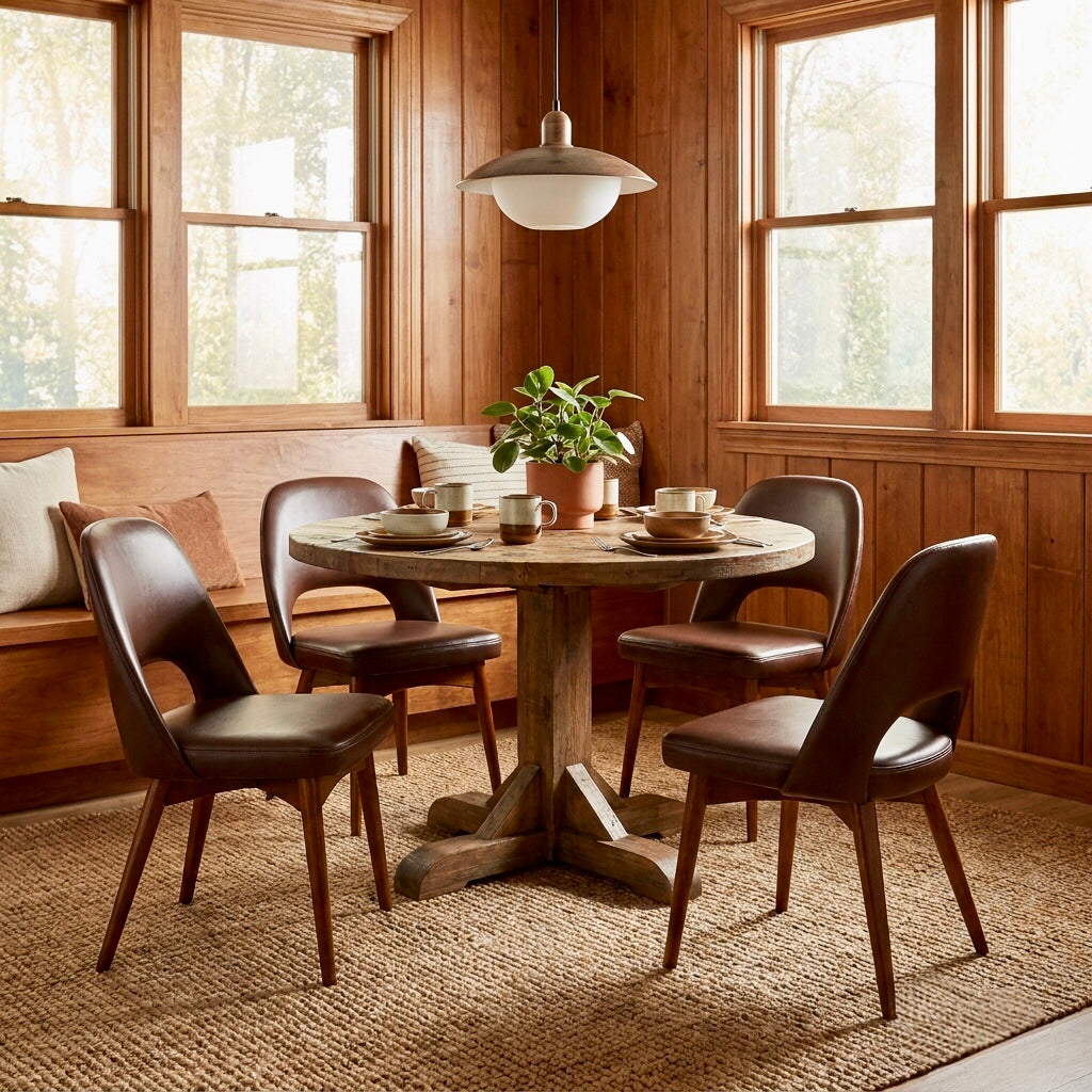 000522...Handsome Set Of Four Retro Ben Dining Chairs (Sold)