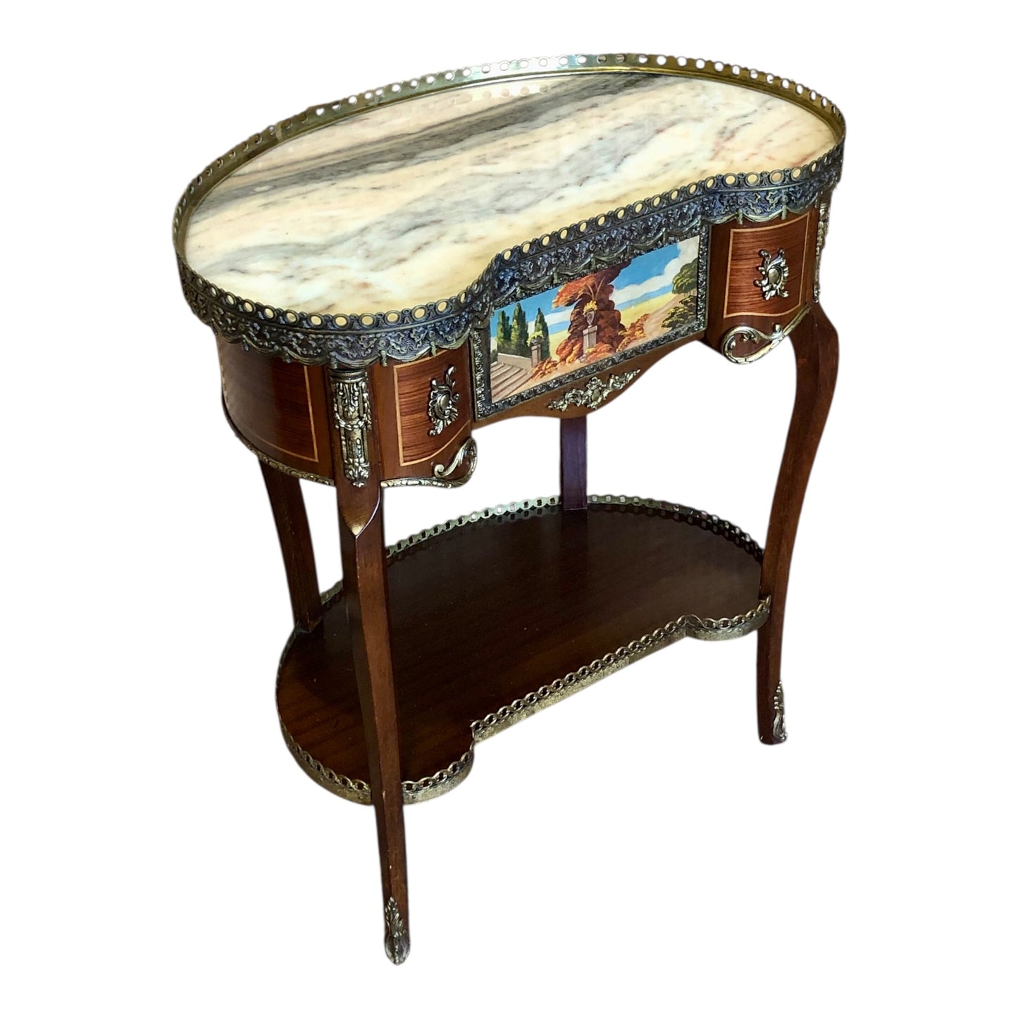000518....Bedside Lamp Table Vintage French