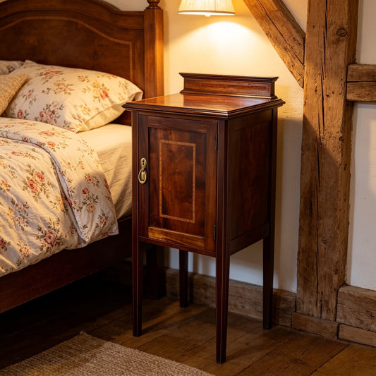 000517....Bedside Table Edwardian Nightstand ( sold )