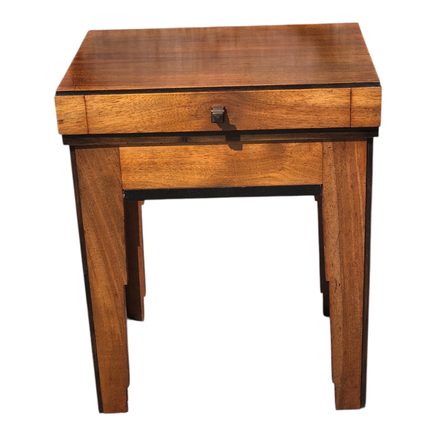 000516....Art Deco Lamp Table In Walnut