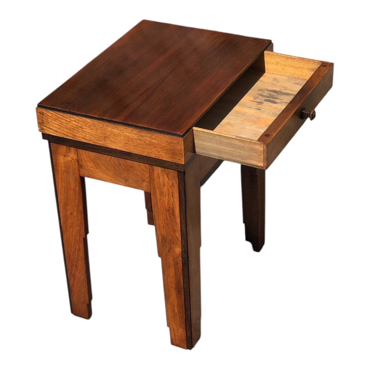 000516....Art Deco Lamp Table In Walnut