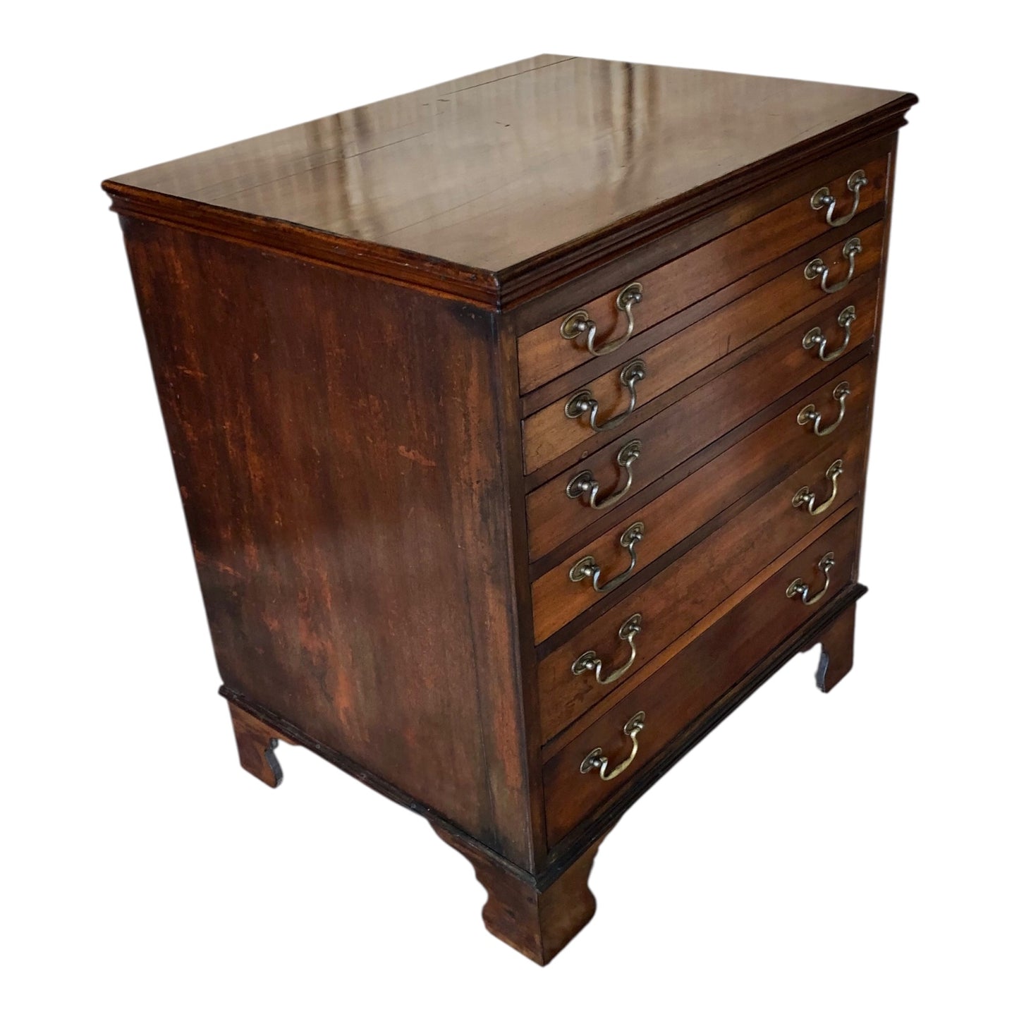 000511....Handsome Antique Collectors Chest Or Chart Chest