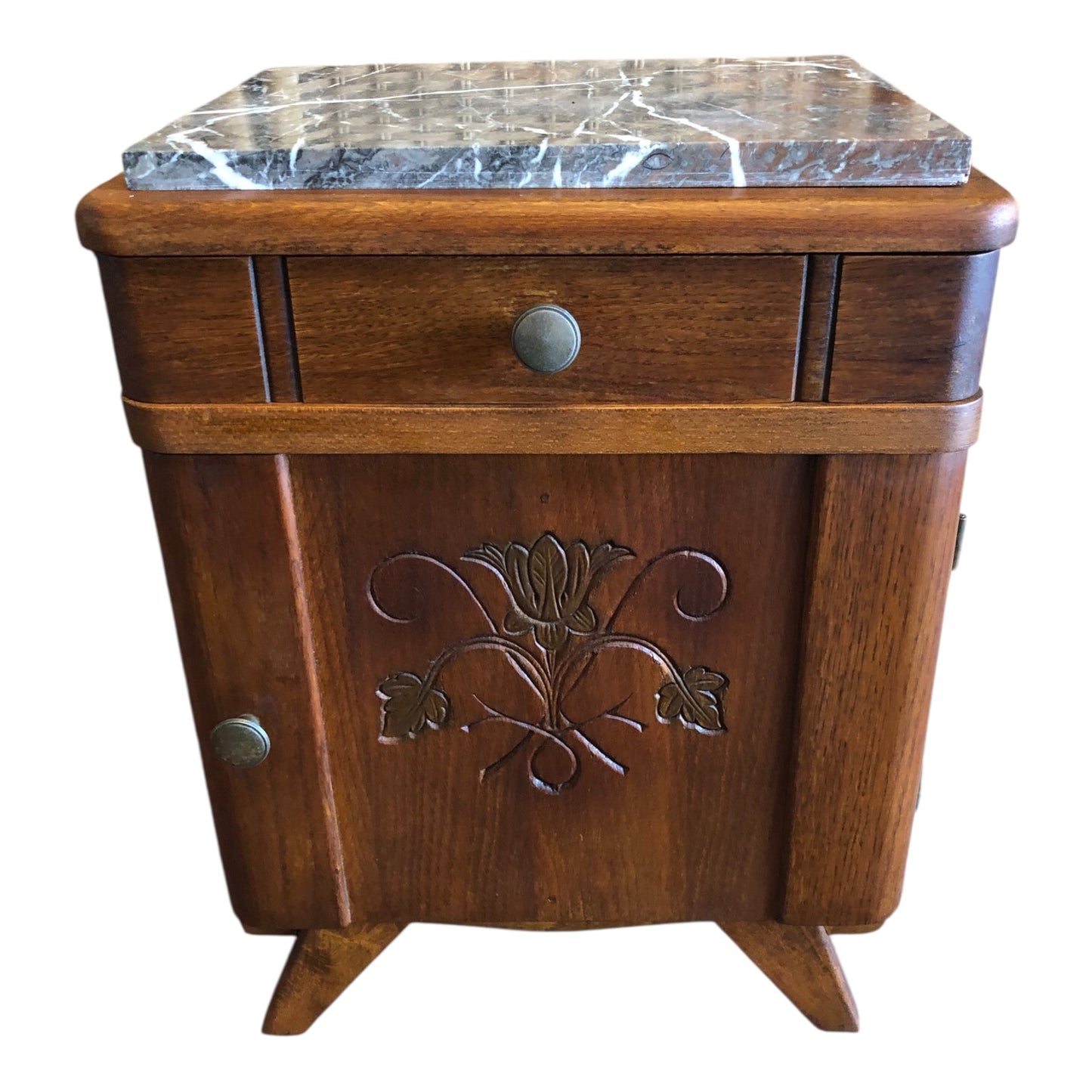 000506....Handsome Small Art Deco Bedside Lamp Table