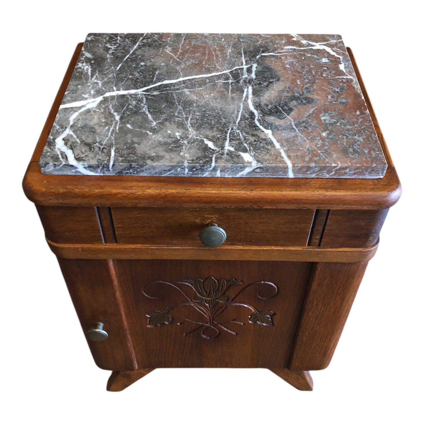 000506....Handsome Small Art Deco Bedside Lamp Table