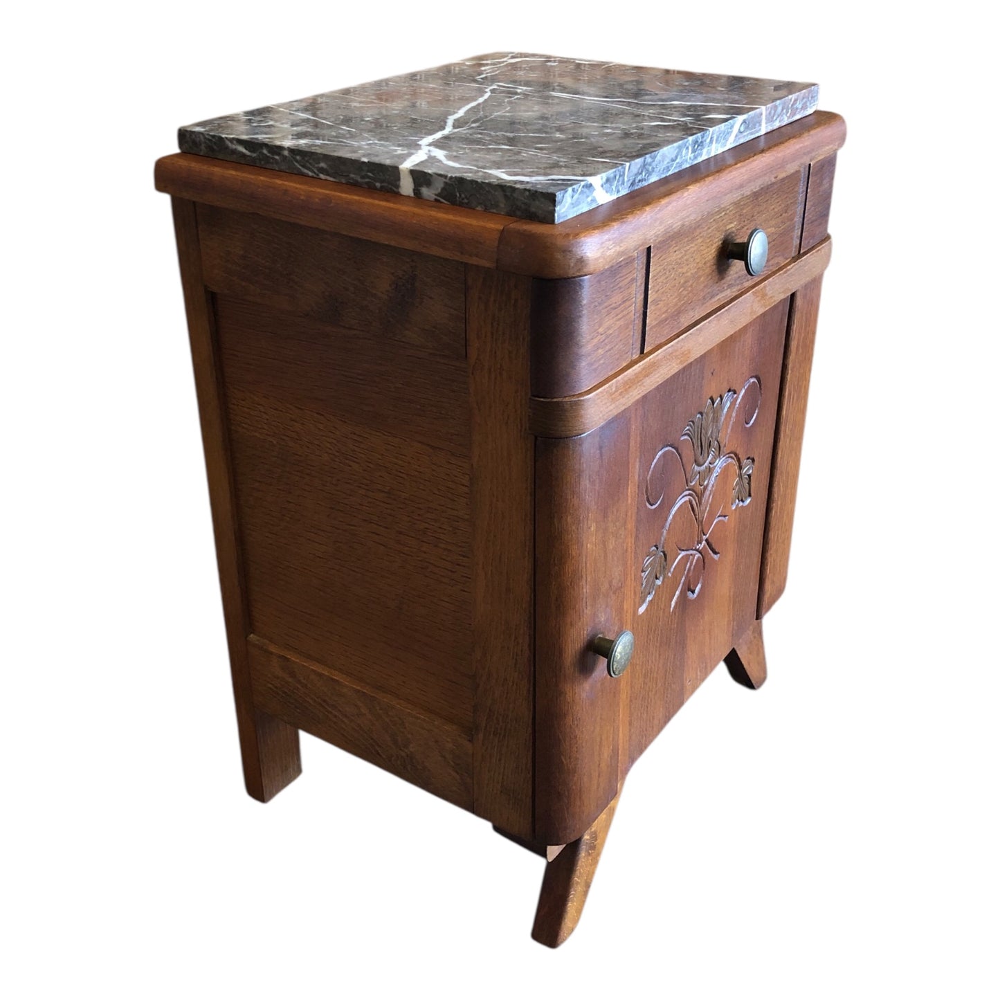 000506....Handsome Small Art Deco Bedside Lamp Table