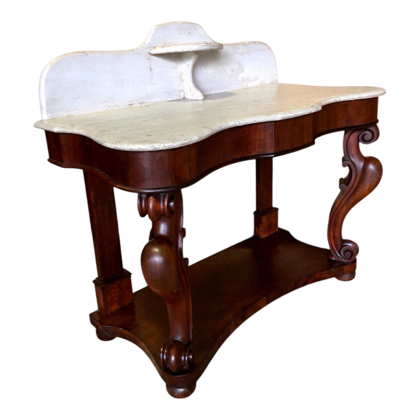 000497....Handsome Antique Mahogany Washstand Or Hall Table