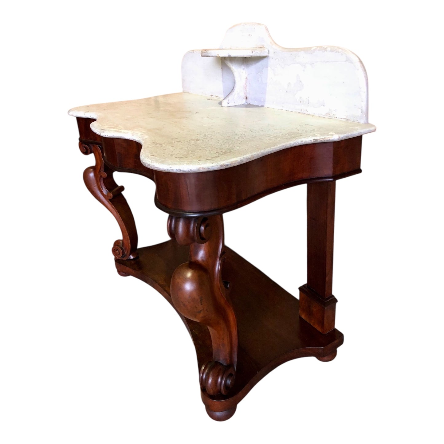 000497....Handsome Antique Mahogany Washstand Or Hall Table