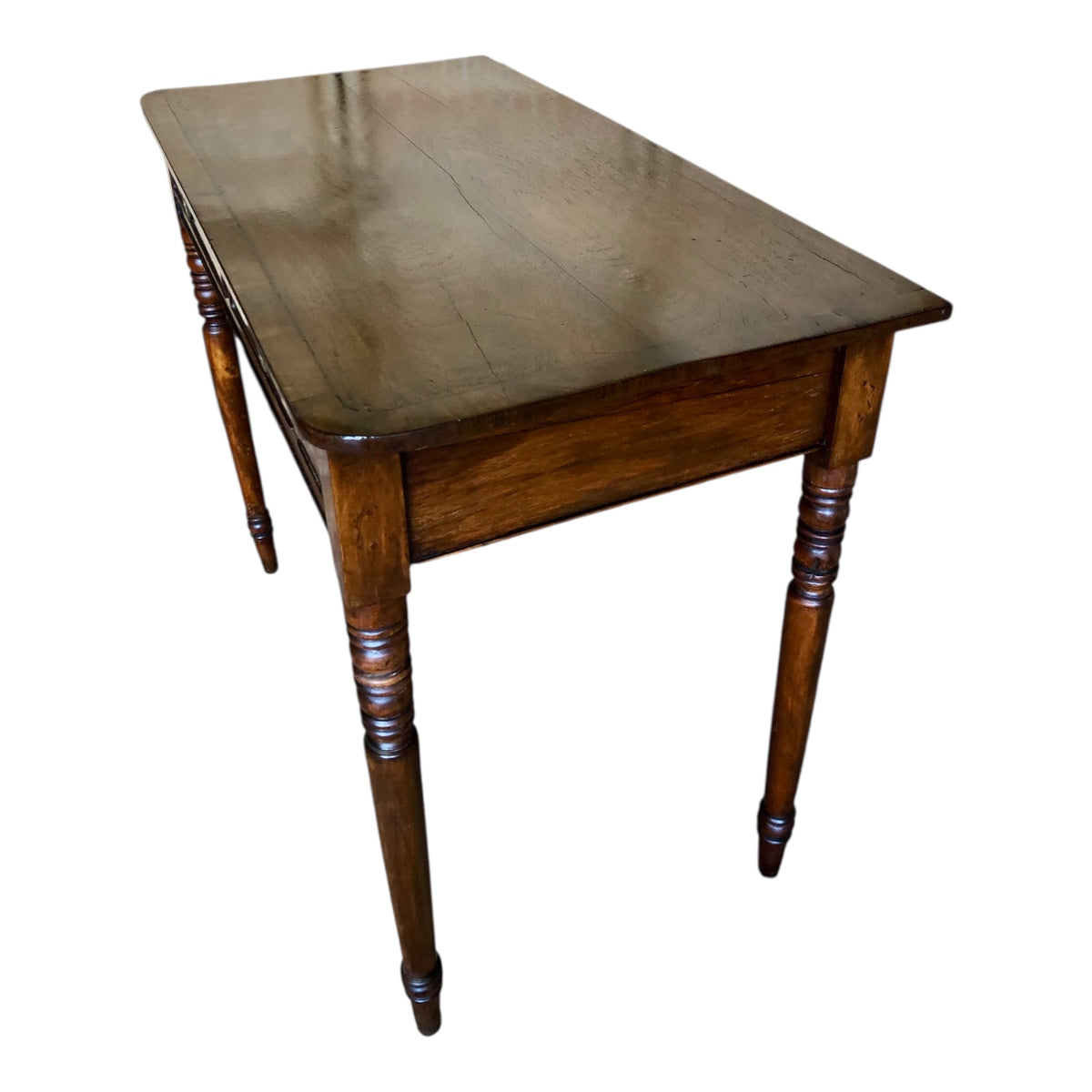 000493....Handsome Antique Regency Mahogany Writing Or Hall Table