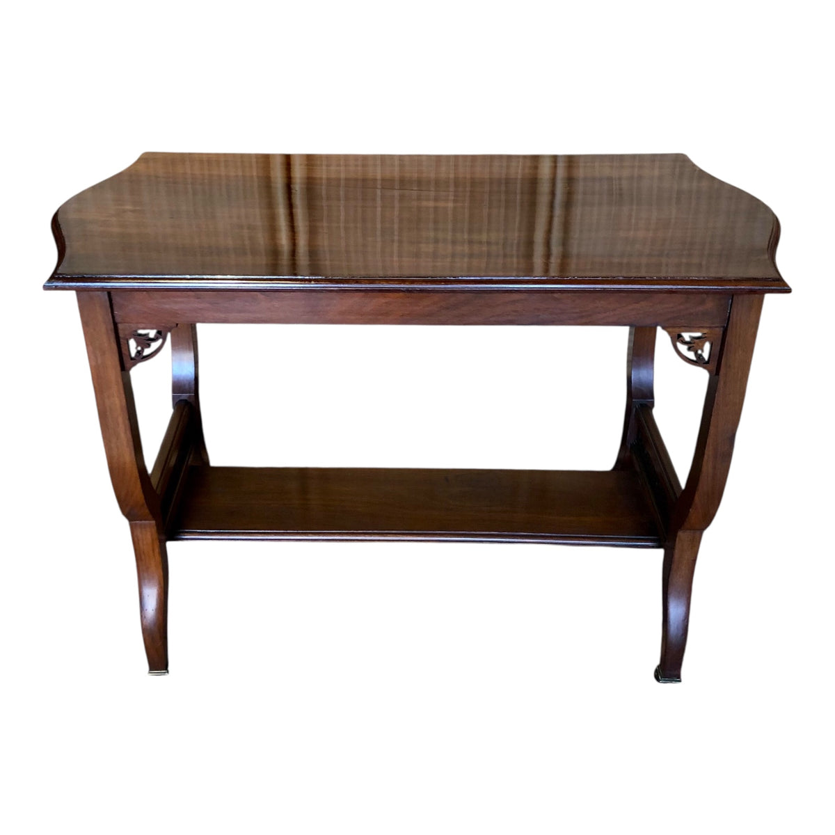 000492....Handsome Edwardian Walnut Hall Table