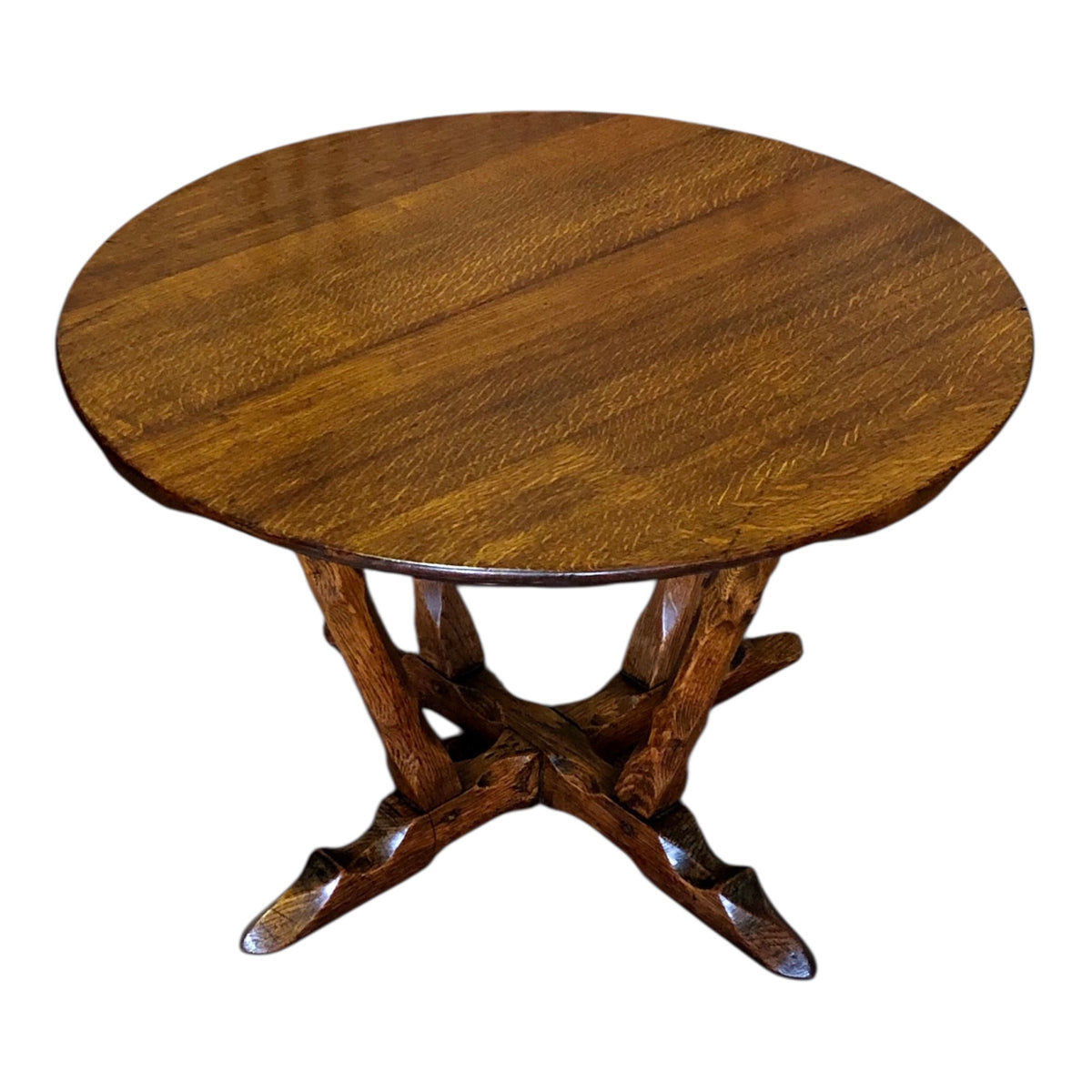 000490....Handsome Arts And Crafts Solid Oak Coffee Table