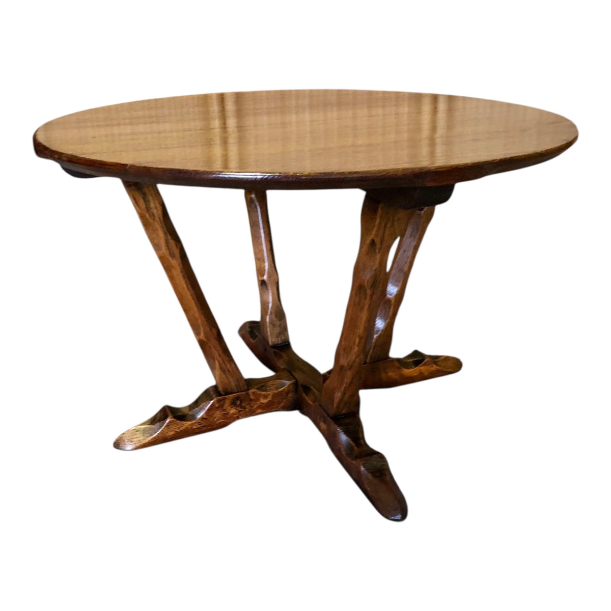 000490....Handsome Arts And Crafts Solid Oak Coffee Table