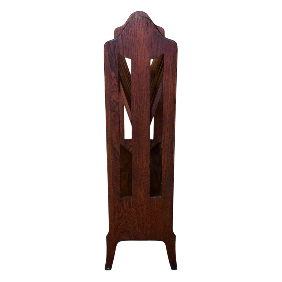 000491....Handsome Art Deco Oak Magazine Rack