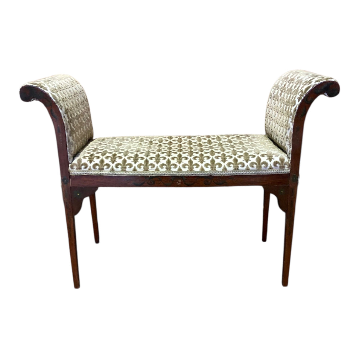 000485....Handsome Antique Mahogany Window Seat