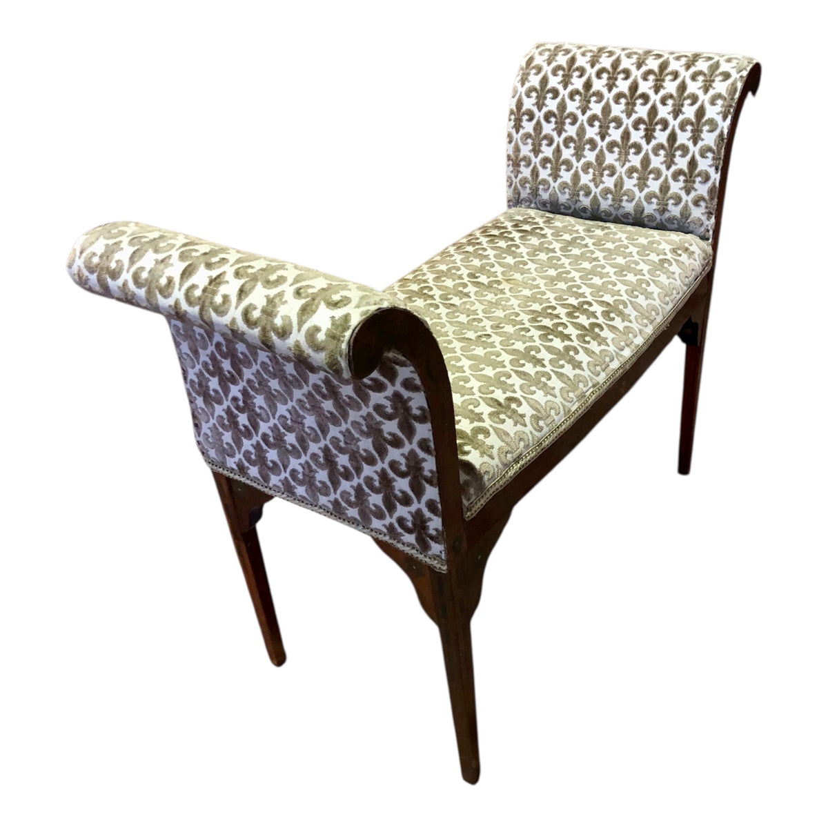 000485....Handsome Antique Mahogany Window Seat