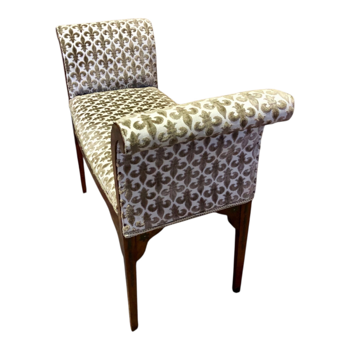 000485....Handsome Antique Mahogany Window Seat