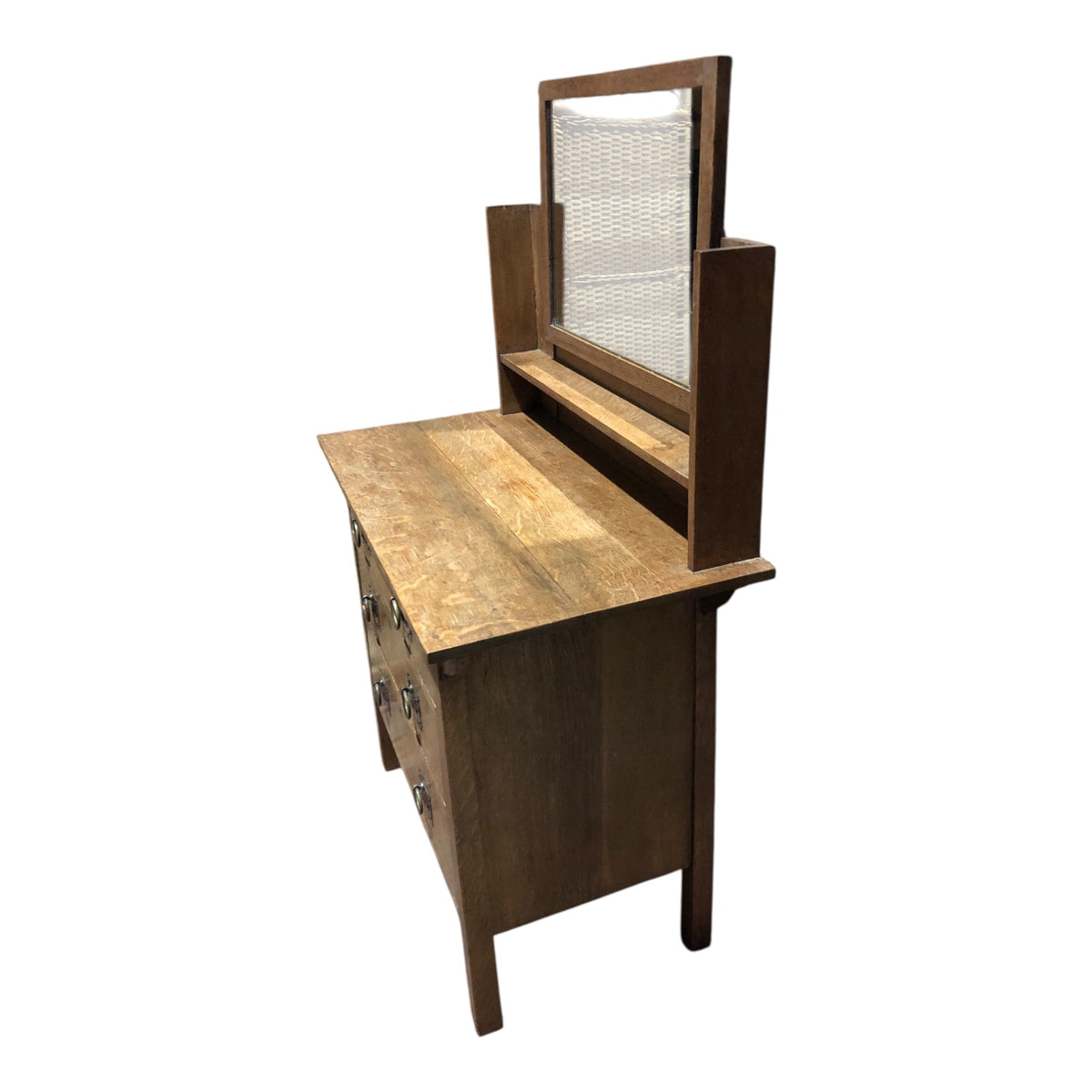 000484....Handsome Arts And Crafts Oak Dressing Table/Chest