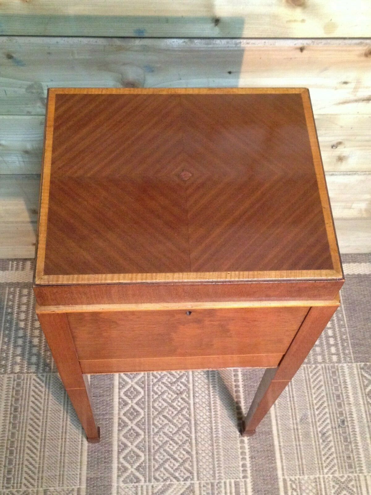 364.....Vintage Mahogany Workbox Sewing Cabinet ( SOLD )