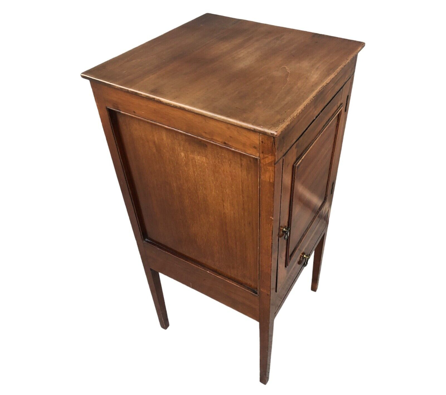 000896....Handsome Antique Mahogany Bedside Table / Nightstand ( sold )